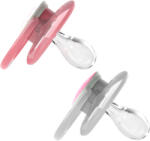 Dr. Brown's Suzeta silicon Advantage cu capac, nivel 2 (6-18 luni), culori fosforescente ptr. fetite (2 pack) (PA22003)