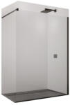 SanSwiss Paravan dus sticla walk-in 140x200 cm cu cadru metalic negru Sanswiss Easy (STR4P1400607)