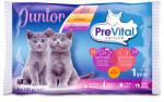 PreVital Hrana Umeda Pentru Pisici, Prevital Junior, Cu Miel/Curcan Si Somon/Pastrav, 4x100 g