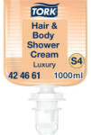 Tork Folyékony szappan, 1 l, S4 rendszer, TORK Luxury, tusoláshoz és hajmosáshoz (KHH796) - officemarket