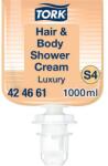 Tork Folyékony szappan, 1 l, S4 rendszer, TORK Luxury , tusoláshoz és hajmosáshoz (424661) - molnarpapir