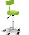 physa Gurulós szék háttámlával - 445-580 mm - 150 kg - Zöld (PHYSA TERNI GREEN)
