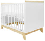NEW BABY Gyerekágy leesésgátlóval New Baby MARCUS 120x60 cm fehér/természetes - pindurka