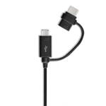 Samsung - Charging Cable (EP-DG950DBEGWW) - USB to Micro-USB, Type-C, 1.5m - Black (Bulk Packing) (KF2315265) - vexio