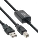 PremiumCord USB Összekötő Fekete 10m KU2REP10AB (KU2REP10AB)