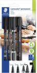 STAEDTLER Lumocolor Marker készlet - Fekete (4 db / csomag) (60 BK) (60 BK)