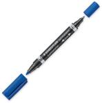 STAEDTLER Lumocolor Duo 0.6/1.5mm Alkoholos marker - Kék (10 db / csomag) (348-3) (348-3)