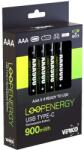 Verico LoopEnergy Li-Ion AAA 900mAh Újratölthető Akkumulátor (4db/csomag) (1UDBT-A2WEBC-NN) (1UDBT-A2WEBC-NN)