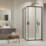 Radaway Cabina de dus patrata, cu usi culisante, negru mat, Radaway Alienta Black C 10238080-54-01 (10238080-54-01)