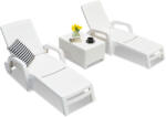 BICA Set de două șezlonguri de grădină Miami duo alb Bica (BCMIDBL)