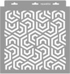 MyWall Hatszög 05 stencil - 3D - 31x35 cm közepes