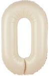 PartyPal Számos lufi 34" 86cm óriás, fólia szám, számjegy 0-ás, krém színű (LUFI904389)