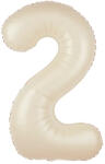PartyPal Számos lufi 34" 86cm óriás, szám, számjegy 2-es, krém színű (LUFI383540)