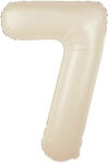 PartyPal Számos lufi 34" 86cm óriás, fólia szám, számjegy 7-es, krém színű (LUFI410781)