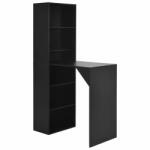 vidaXL Masă de bar cu dulap, negru, 115 x 59 x 200 cm (280228) - izocor