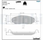 DELPHI set placute frana, frana disc DELPHI LP3849 - automobilus