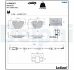 DELPHI set placute frana, frana disc DELPHI LP5052EV (LP5052EV)