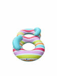 Swim Essentials dupla úszógumi 190 cm - Striped Rainbow Dubble (2023SE502)