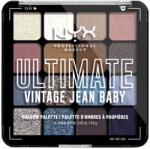 NYX Cosmetics NYX PM Ultimate Shadow Palette, 01W Vintage Jean Baby, 12, 8 g (800897246464)