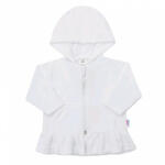 NEW BABY Plüss kapucnis pulóver New Baby Baby fehér - babamarket
