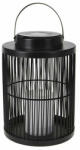  Solar lámpa, LED, felakasztható, rattan, fekete, 24 cm (CX2100560)