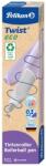 Pelikan Roller Twist Eco, grip ergonomic, ambidextru, 1 rezerva albastra inclusa, culoare mov deschis, in cutie de carton, Pelikan 824668