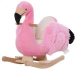 HomCom hintaszék, Flamingo modell, Fa, 60x33x52 cm, Rózsaszín (330-100)