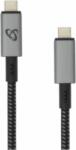 SBOX Ctype USB-C apa - USB-C apa 3.1 Adat és töltő kábel - Fekete (1.5m) (CTYPE-15-100W/R)
