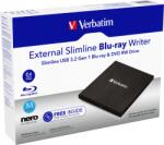 Verbatim External Slimline Blu-ray Usb 3.0 43890 (timbru Verde 0.8 Lei) (43890)