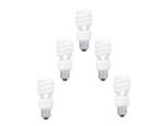 Panasonic SET 5 becuri fluorescent Panasonic, soclu E27, putere 22W, forma spirala, lumina alb calda, alimentare 220 - 240 V, EFD22E27HD3E-5 (timbru verde 2.25 lei) (EFD22E27HD3E-5)