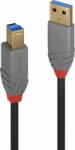 Lindy Anthra Line USB-A apa - USB-B apa 3.2 Nyomtató kábel - Fekete (5m) (36744)