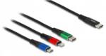 Delock USB-C Ladekabel 3 in 1 Lightning/Micro USB/USB-C 1m (86596) (86596)
