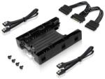 RaidSonic Einbaurahmen IcyDock 2x2x6, 3cm IDE/SATA in 3, 5" intern sw (MB290SP-B DUAL) (MB290SP-B DUAL)