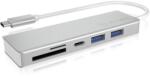 RaidSonic IB-HUB1413-CR USB 3.2 Gen 1 (3.1 Gen 1) Type-C Ezüst (IB-HUB1413-CR) (IB-HUB1413-CR)