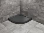 Radaway Cadita de dus semirotunda, acrilica cu aspect de piatra, Radaway Doros A Compact Stone Black SDRA8080-05-54S (SDRA8080-05-54S)