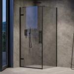 RAVAK Zuhanyajtó COSD1-90 fekete + Transparent (X0VV70300Z1)