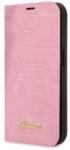 GUESS Husa Book Guess PU Croco with Metal Camera Outline pentru iPhone 14 Pink