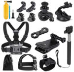 Techsuit Set Accesorii GoPro 14in1, Techsuit Action Camera (CAL29), Black