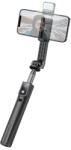 Hoco Selfie Stick cu Interfata Surub 1/4 cu Telecomanda si Lumini LED, 80cm, Black