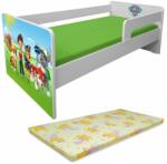 Produs in Romania Pat Paw Patrol Pentru Copii 2-8 Ani Cu Paravane Detasabile + Saltea Light- PTV6765SL (PTV6765SL)