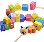 Topbright Animation Corporation Joc Montessori de snuruit cuburi din lemn, Ursulet (CT354)