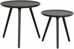 Rowico Két fekete lakkozott kisasztal készlet ROWICO DAISY 50/40 cm (RO-111854)