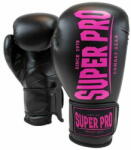  SUPER PRO SUPER PRO Boxkesztyű Combat Gear Champ - fekete/ rózsaszí