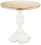 Art-Pol Provanszi fehér koptatott kerek asztal natúrfa asztallap 77x80x80cm (137264)