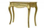 Art-Pol Ívelt lábú kecses arany fiókos íróasztal 87x104x38cm (62860)