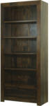 Art-Pol Keleties stílusú 4 polcos sötétbarna könyves szekrény 195x85x45cm (96473)