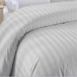 HomePuls Cearsaf de pilota 2 persoane Damasc Bumbac 100% tip Hotel cu dunga 1 cm, 160x220 cm, Gri