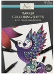 Creative Craft Group B. V Filctollhoz való színezőlapok, 25x35cm, 16db, Állatos - Nassau (AR0327/GE)