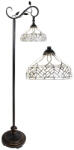 Clayre & Eef Lampadar polirasina sticla maro bej Tiffany 36x25x152 cm (5LL-6245)