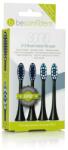 Beconfident Capete de periuță de dinți electrice înlocuibile, negru, 4 buc - Beconfident Sonic Toothbrush Heads Mix-Pack Black 4 buc